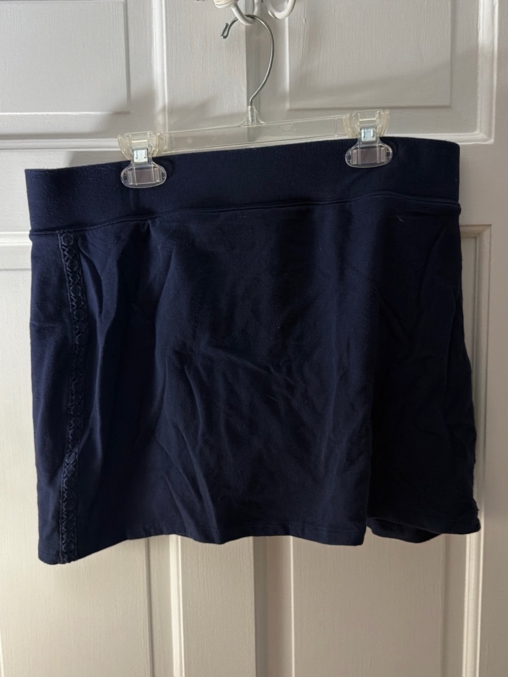 crown & ivy Navy Mini skort with Subtle Side Stitching
